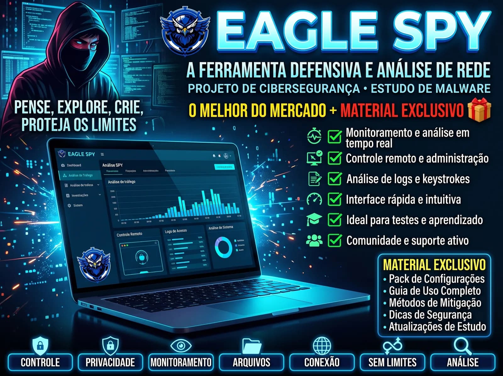 KL Remota Eagle SPY (vitalicio) Ferramenta Hacker