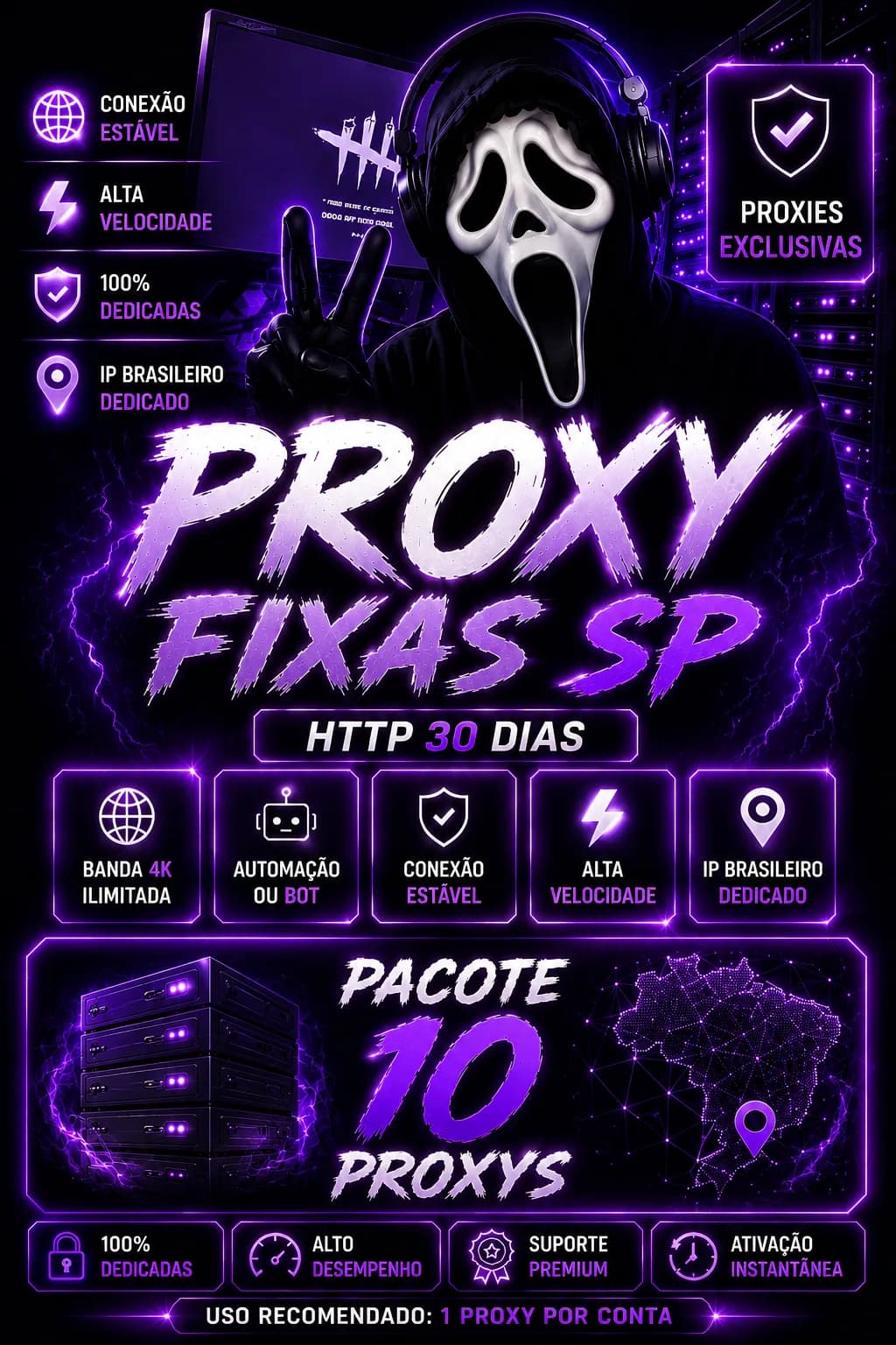 PACOTE 10 PROXYS (SP)