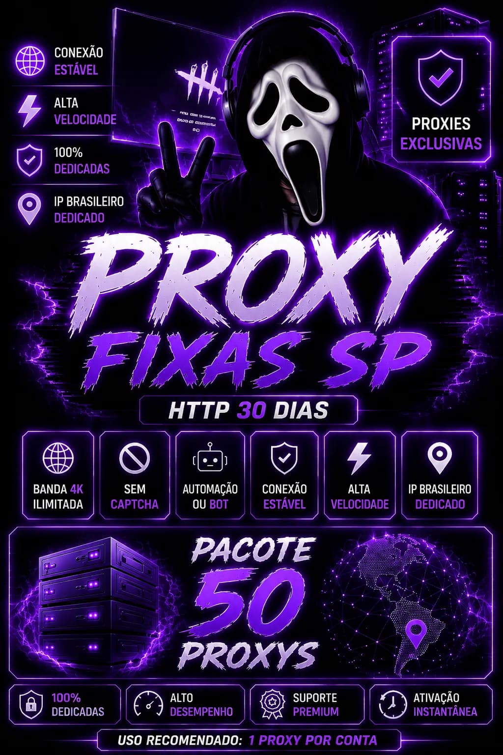 PACOTE 50 PROXYS (SP)